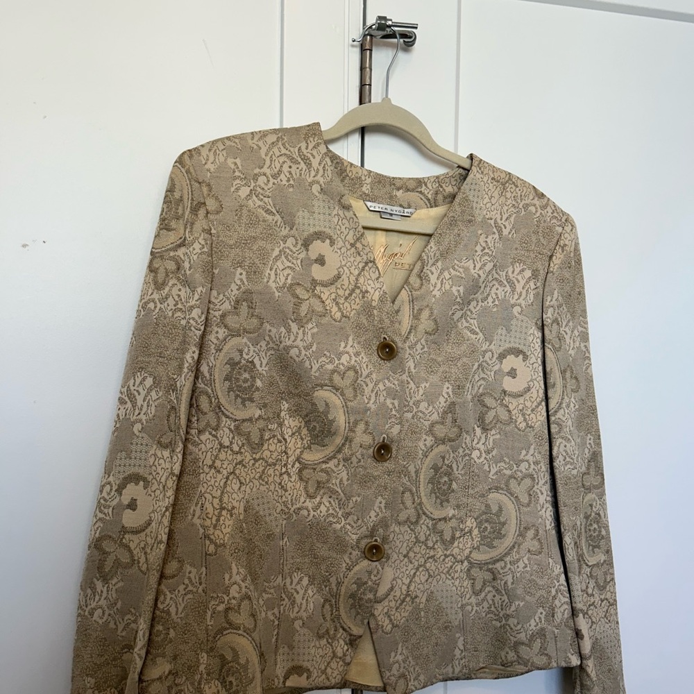 Peter Nygard Beige Floral Women's Blazer